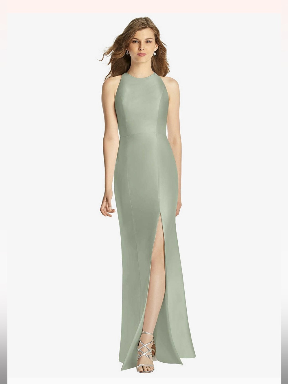 Dessy Sage Green Bridesmaids Dress